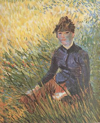 Vincent Van Gogh Woman sitting in the Grass (nn04) Germany oil painting art